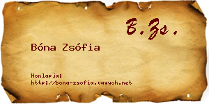 Bóna Zsófia névjegykártya