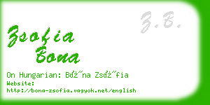 zsofia bona business card